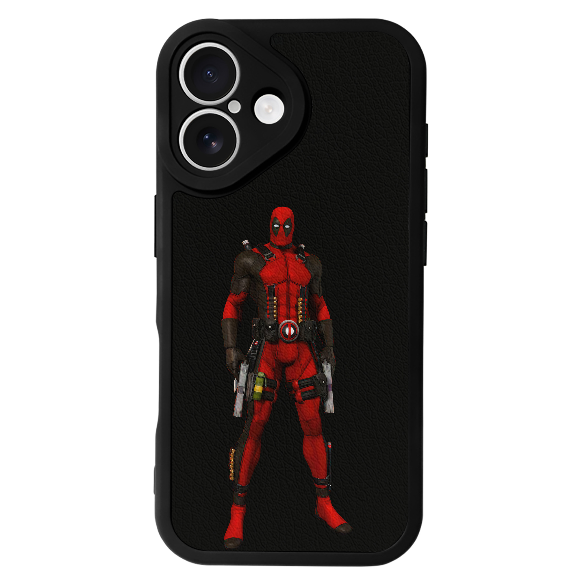 （画像用） Deadpool デッドプール 【iPhone 16シリーズ対応】シリコンスマホケース（レザー調） 材質：シリコン